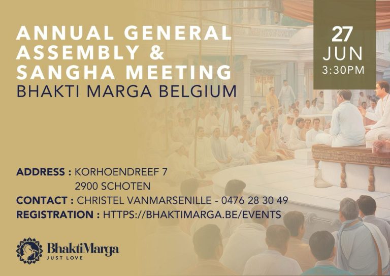 Annual General Assembly & Sangha Meeting Bhakti Marga Belgium